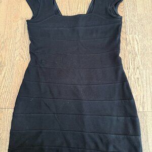 H&M Black fashion Mini Bodycon Dress Size 12